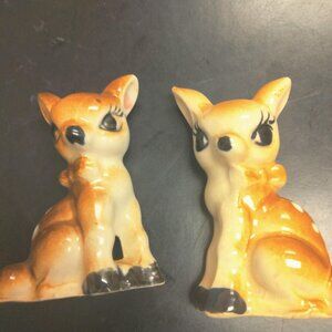Vintage Baby Deer Salt & Pepper Shakers.   CUTE!!